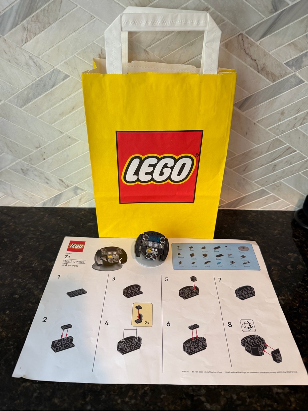 LEGO F1 Steering Wheel Set #6565151 2025 Store Exclusive with Instructions & Bag